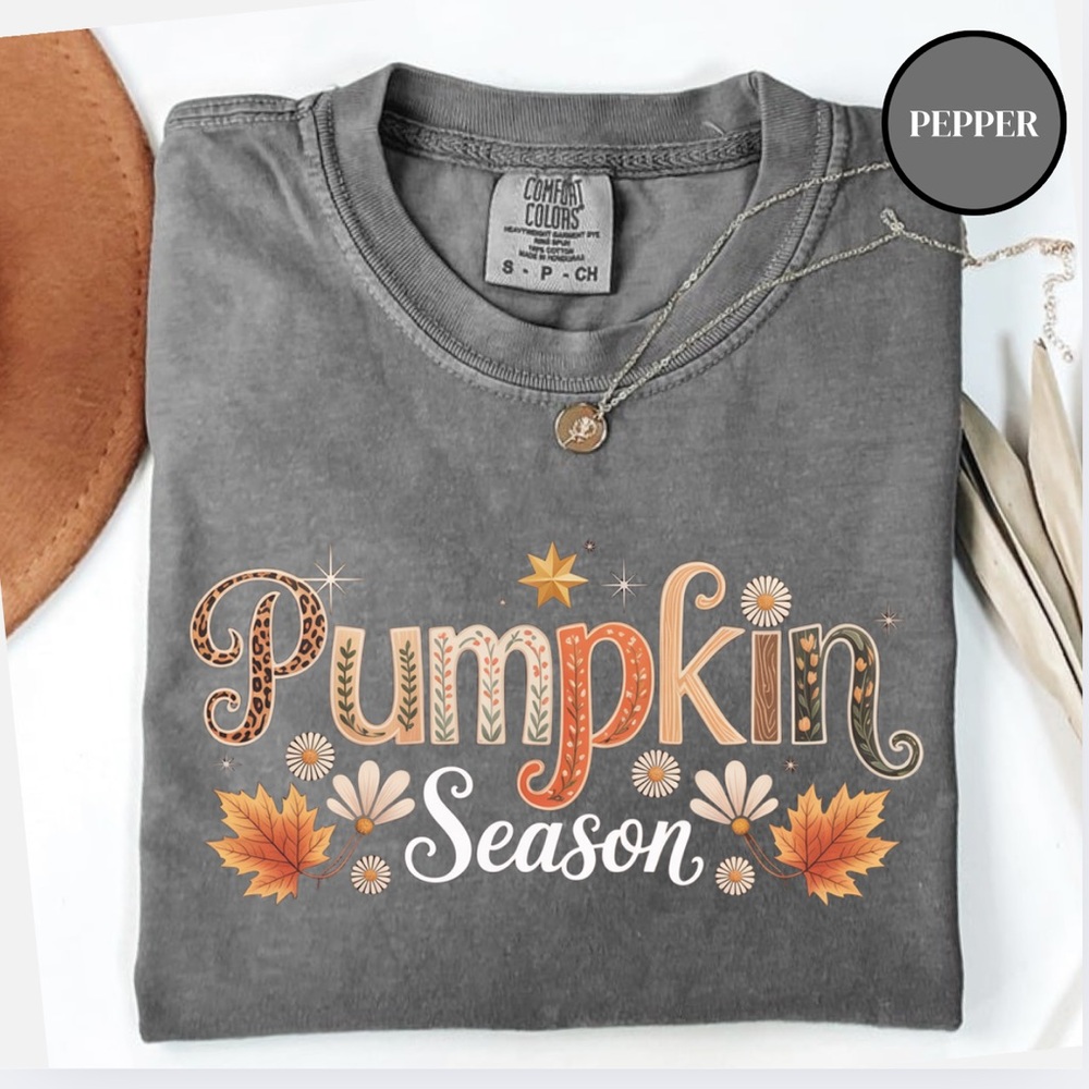NEW Pumpkin Season Comfort Colors Graphic Tee, Oversized Shirt S-3X Fall